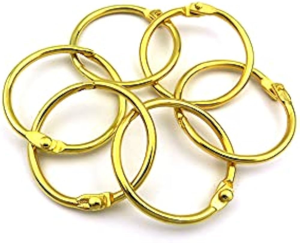 1 Books Binder Rings Gold