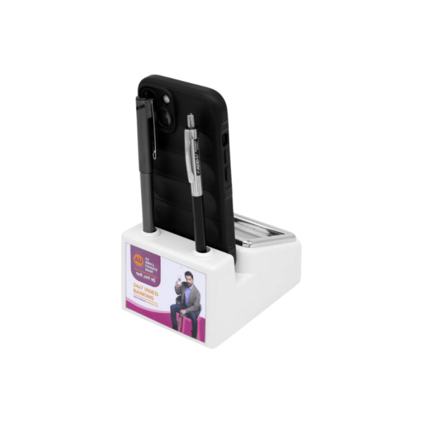 TABLE CLOCK WITH PEN STAND AND MOBILE STAND