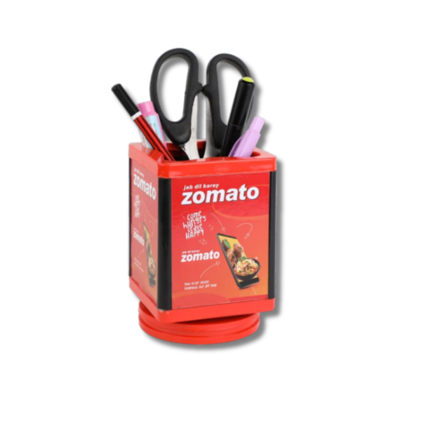 REVOLVING PLASTIC PEN STAND