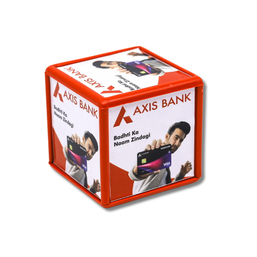 1 Cubical Plastic Paper Weight