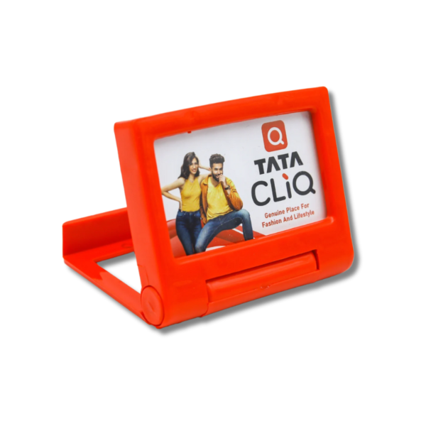 PLASTIC PROMOTIONAL PAPER WEIGHT WITH MOBILE STAND