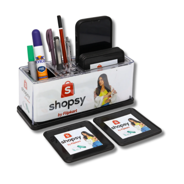 MULTI PURPOSE TABLE TOP WITH SIX COASTERS