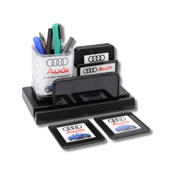 PROMOTIONAL TABLE TOP WITH COASTER