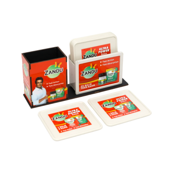 MDF PEN STAND WITH COASTERS