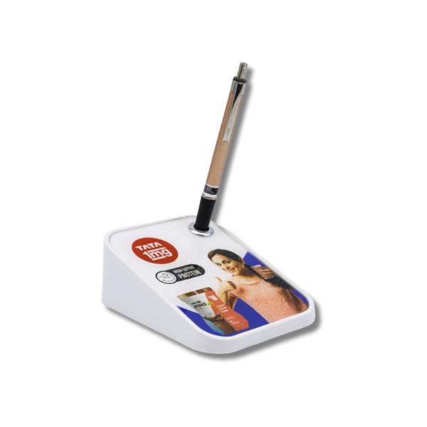 plastic paper weight with pen stand
